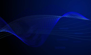 mavi çizgiler dalga eğrisi teknolojiyi soyut arkaplana bağlıyor