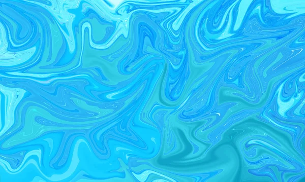 蓝色绿色油画液状抽象背景 — 图库照片