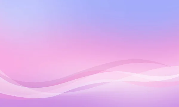 ピンク紫色の曲線波と柔らかいグラデーションの抽象的な背景 — ストック写真