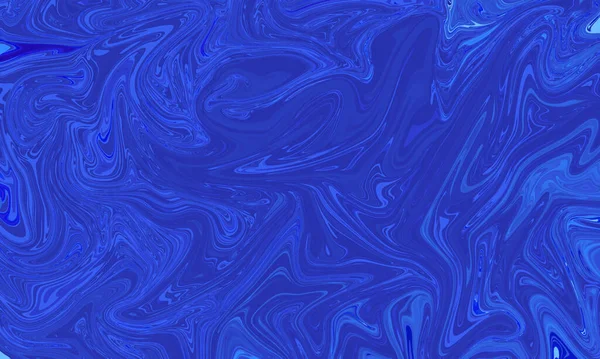 Cor Azul Escova Pintura Líquida Fundo Abstrato — Fotografia de Stock
