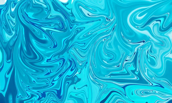 Zielony Niebieski Malarstwo Akwarela Płynny Styl Abstrakcyjne Tło — Zdjęcie stockowe