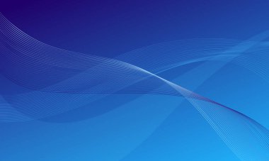 Yumuşak gradyan soyut arkaplan ile mavi çizgiler eğrisi dalgası