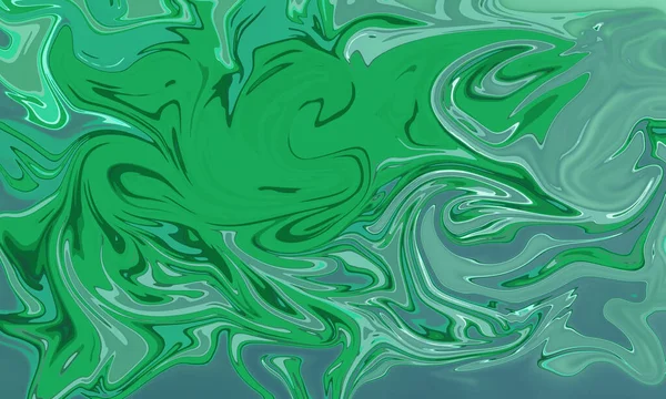 绿色蓝色液体画笔抽象背景 — 图库照片