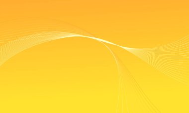 Sarı renk çizgileri dalgası düzgün eğimli soyut arkaplan eğrisi
