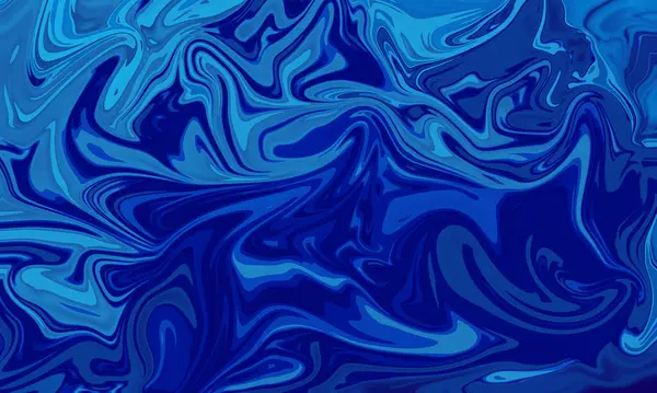 Abtract Blauw Vloeibaar Schilderen Aquarel Olie Stijl Achtergrond — Stockfoto