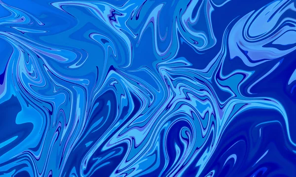 Niebieski Kolor Ciekłego Oleju Malarstwo Tło Styl — Zdjęcie stockowe