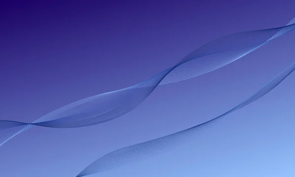 Lignes Bleues Courbes Onde Graphique Avec Fond Abstrait Dégradé Doux — Photo