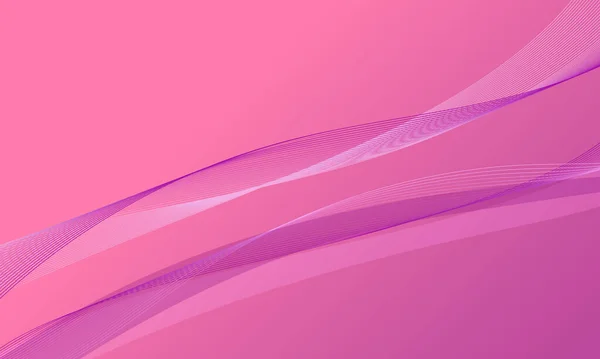 ピンク紫色の線の曲線は波の丸みを帯び滑らかなグラデーションの抽象的な背景 — ストック写真