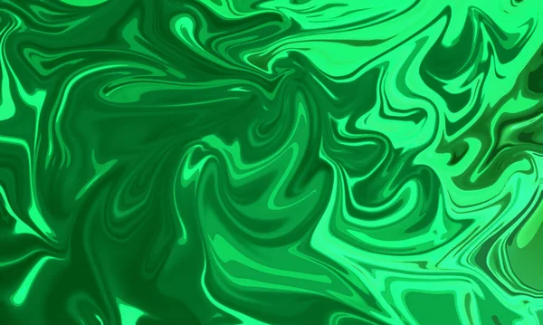 Verde Líquido Cor Óleo Pintura Pincel Spalsh Artístico Abstrato Fundo — Fotografia de Stock
