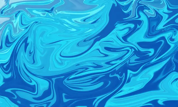 Azul Líquido Pintura Óleo Escova Spalsh Água Cor Artístico Abstrato — Fotografia de Stock