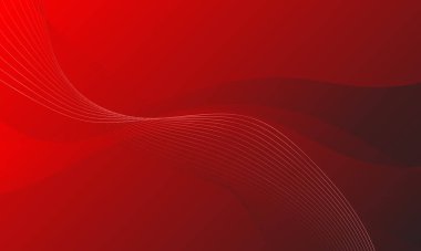 kırmızı iş hatları dalgaları düzgün eğimli soyut arkaplan eğrisi