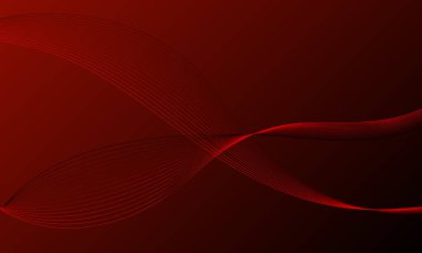 Kırmızı iş hatları düzgün eğimli soyut arkaplan eğrileri sallıyor