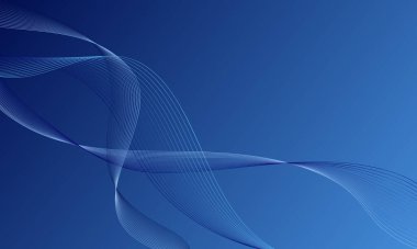 soyut mavi iş hatları düzgün eğimli eğriler sallıyor