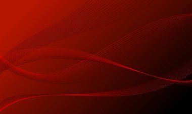 Yumuşak gradyan soyut arkaplanda kırmızı çizgiler eğrisi