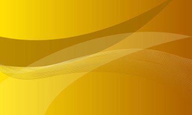 Sarı iş çizgileri eğriler ve soyut arkaplan dalgaları