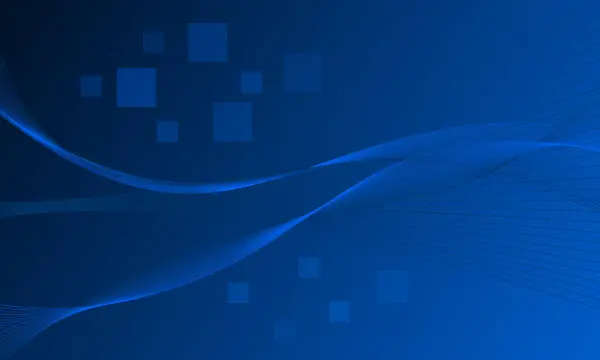 Mavi çizgiler düz gradyan yüksek teknoloji arka planına sahip eğriyi dalgalandırır