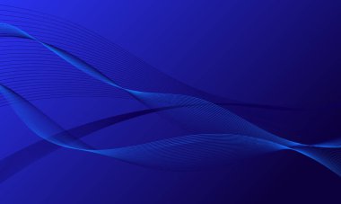 mavi pürüzsüz iş hatları gradyan soyut arkaplanda eğriler sallıyor