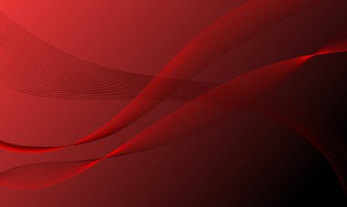 Soyut arkaplanda kırmızı düz çizgiler dalga eğrisi