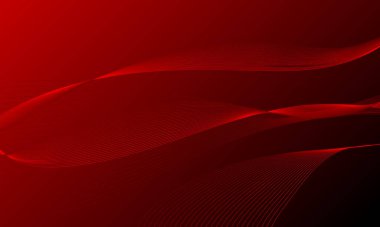 Kırmızı iş hatları gradyan soyut teknoloji arkaplanı ile eğriler sallıyor