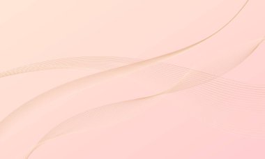 Pembe altın çizgiler yumuşak gradyan soyut arkaplanda kıvrımlar oluşturur