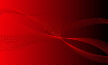 Soyut kırmızı düz çizgiler eğimli arkaplanda dalgalar oluşturur