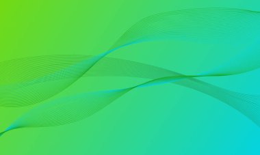 yeşil yumuşak çizgiler gradyan soyut arkaplan üzerinde eğriler sallıyor