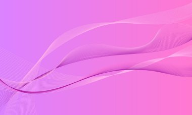 Menekşe çizgileri düz gradyan soyut arkaplan eğrilerini dalgalandırır