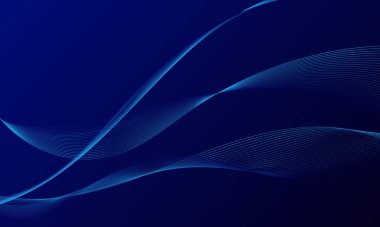 mavi düz çizgiler eğrileri soyut arkaplan eğrisiyle dalgalandırır