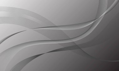 Gri çizgiler düz gradyan soyut arkaplan ile eğriler sallıyor