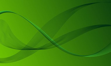 Yeşil ışık çizgileri eğimli soyut arkaplan eğrilerini sallıyor