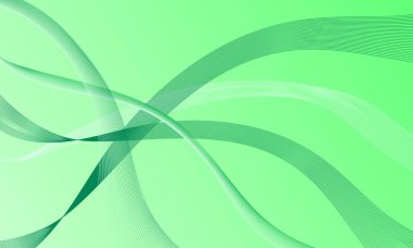Yeşil ışık çizgileri düzgün eğimli soyut arkaplan eğrileri oluşturur