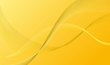Sarı yumuşak çizgiler, gradyan soyut arkaplanda eğriler oluşturur