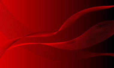 düz gradyan soyut arkaplan ile kırmızı çizgili dalga eğrileri