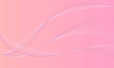 Pembe düz çizgiler düz gradyan soyut arkaplan üzerinde eğriler sallıyor
