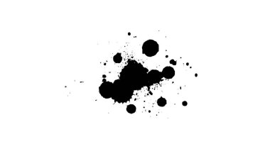 Siyah mürekkep sıçramış.