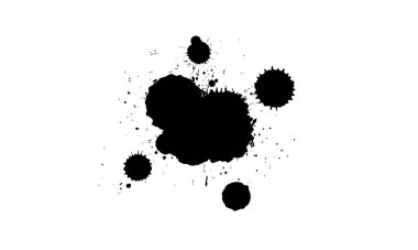 siyah suluboya boya boya beyaz arkaplana sıçradı