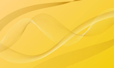 Sarı yumuşak çizgiler düz eğimli soyut arkaplan eğrileri sallıyor