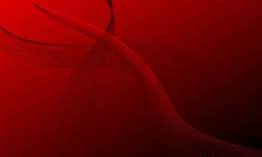 Soyut kırmızı çizgiler eğrileri eğimli arkaplan ile dalgalandırır