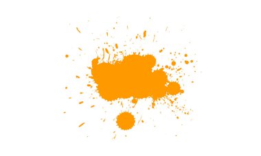 turuncu suluboya beyaz arkaplana sıçradı