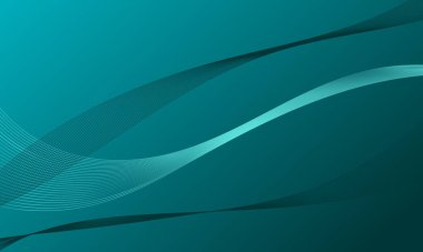 yeşil yumuşak çizgiler düz gradyan soyut arkaplan eğrilerini dalgalandırır