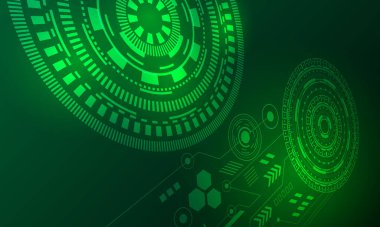 Ağı birbirine bağlayan yeşil çizgiler hi teknoloji soyut arkaplan