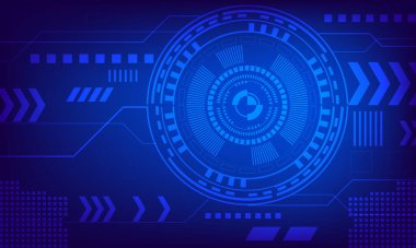 mavi çember çizgileri ağ oluşturma hi teknolojisi soyut arkaplan