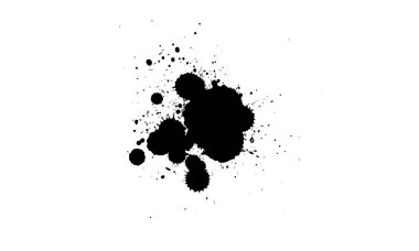 siyah mürekkep fırçası sıçrama grunge grafik biçimi