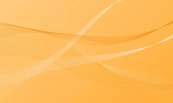 柔らかい勾配の抽象的な背景が付いているオレンジの滑らかな線の波曲線 — ストックベクタ