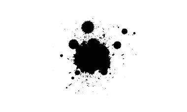 siyah suluboya beyaz arkaplana sıçradı