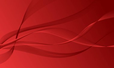 Kırmızı çizgiler düz eğimli soyut arkaplan eğrileri oluşturur