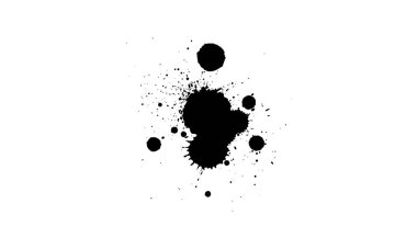 siyah mürekkep fırçası boya sıçrama grunge grafik element