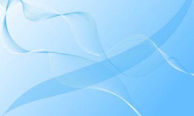 mavi ışık yumuşak çizgileri düz gradyan soyut arkaplan eğrileri dalgalandırır