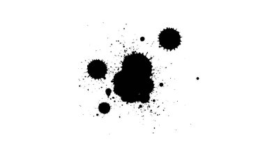 siyah mürekkep sıçradı, grunge grafik elementi sıçradı.