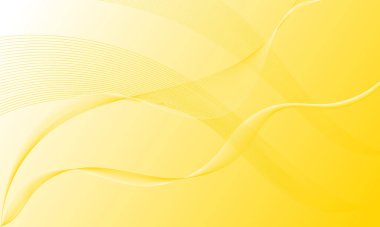 Sarı iş çizgileri düz gradyan soyut arkaplan eğrilerini dalgalandırır